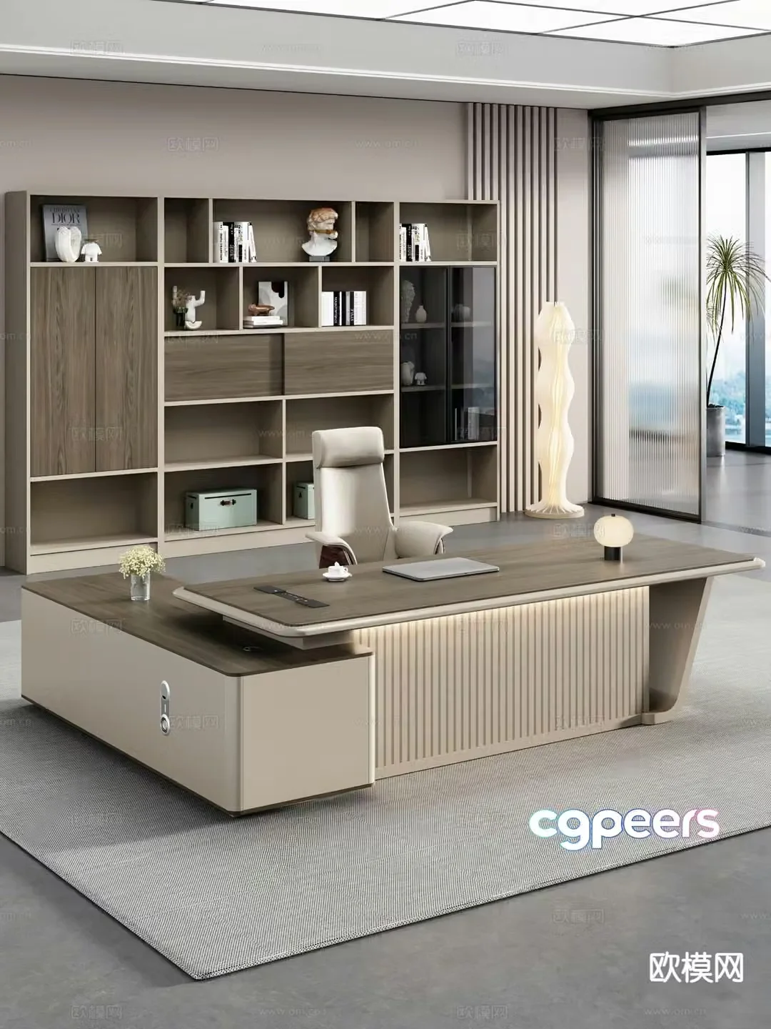 Modern executive desk boss desk executive desk 3d model