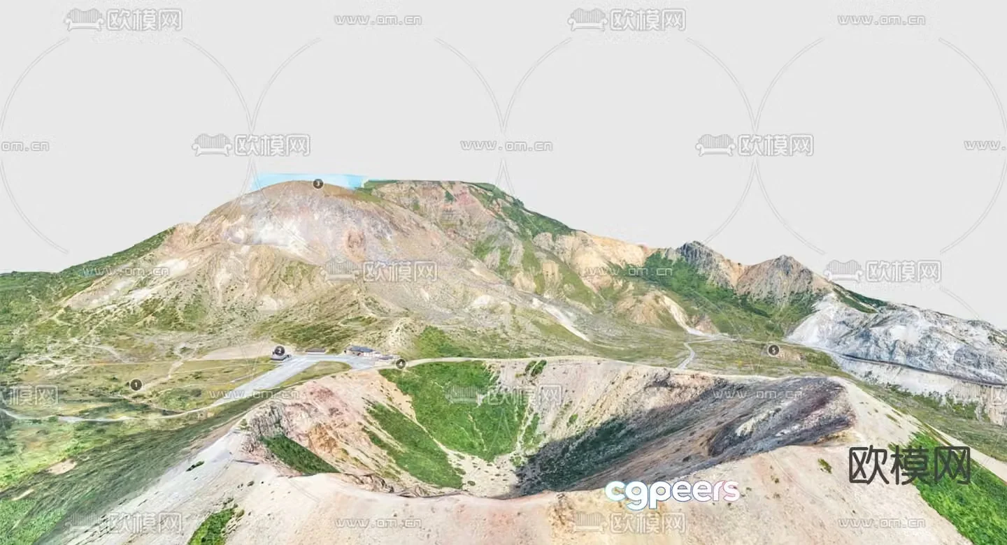 mountains terrain mountain landscape scene 3d model