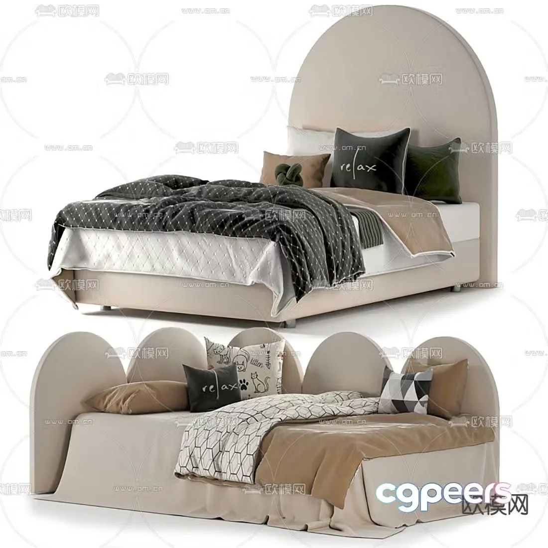 Modern children’s bed 3d model