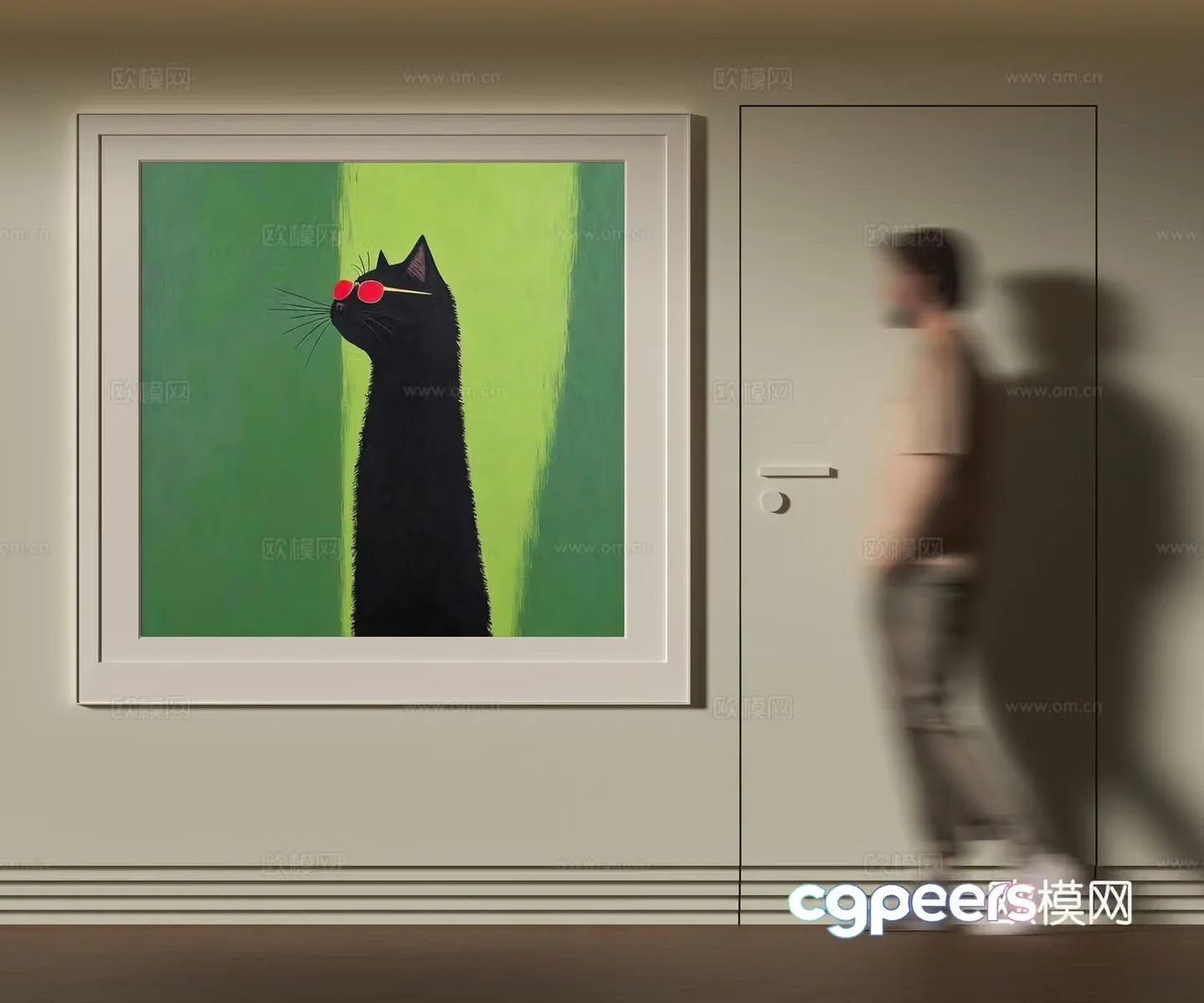 Modern animal decoration hanging painting 3d model