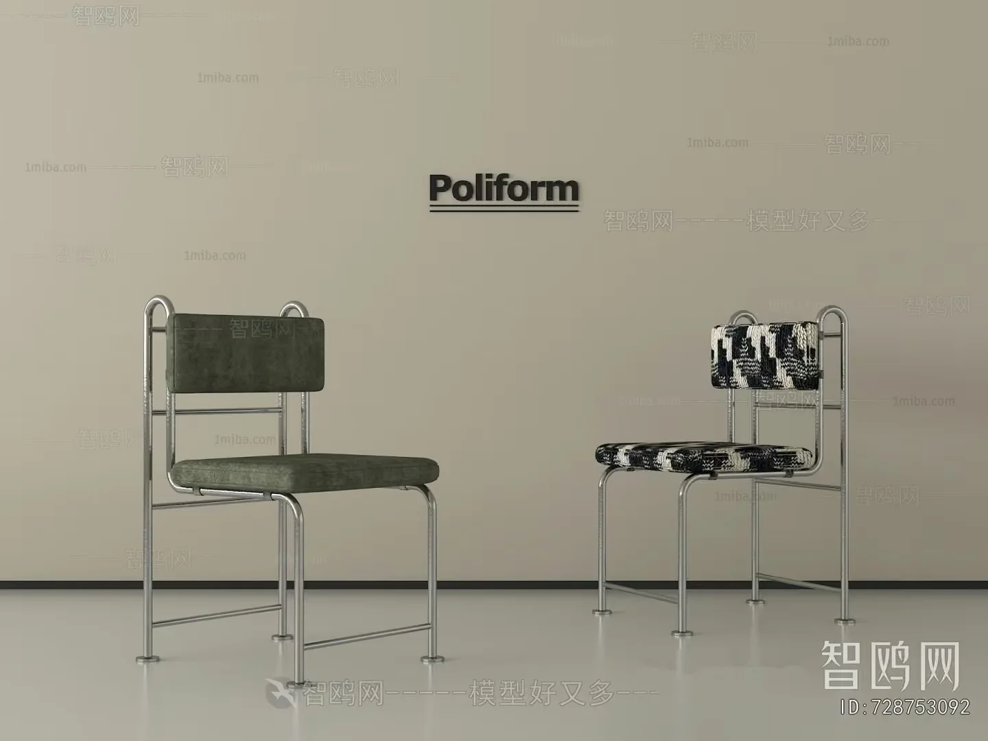 A Pair Of Chairs 3D Model – 17375 – VRAY Render