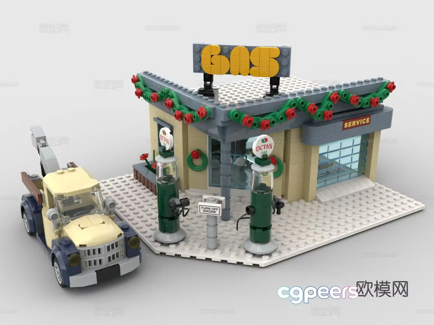 Lego LEGO toys building blocks toy gas station 3d model