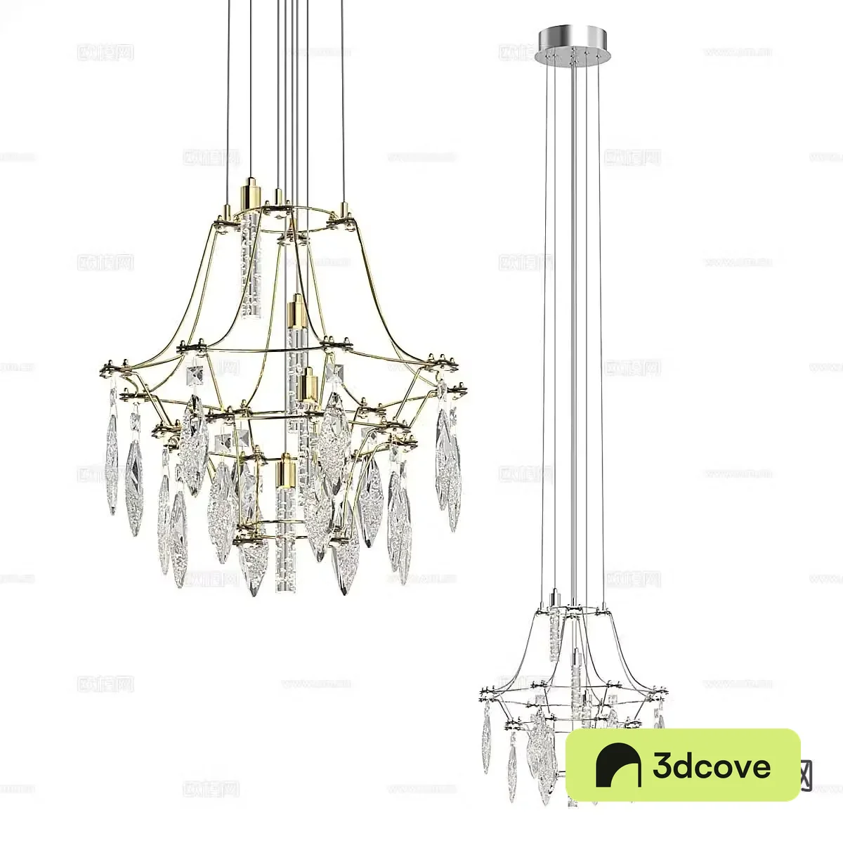 Light luxury crystal lamp chandelier
