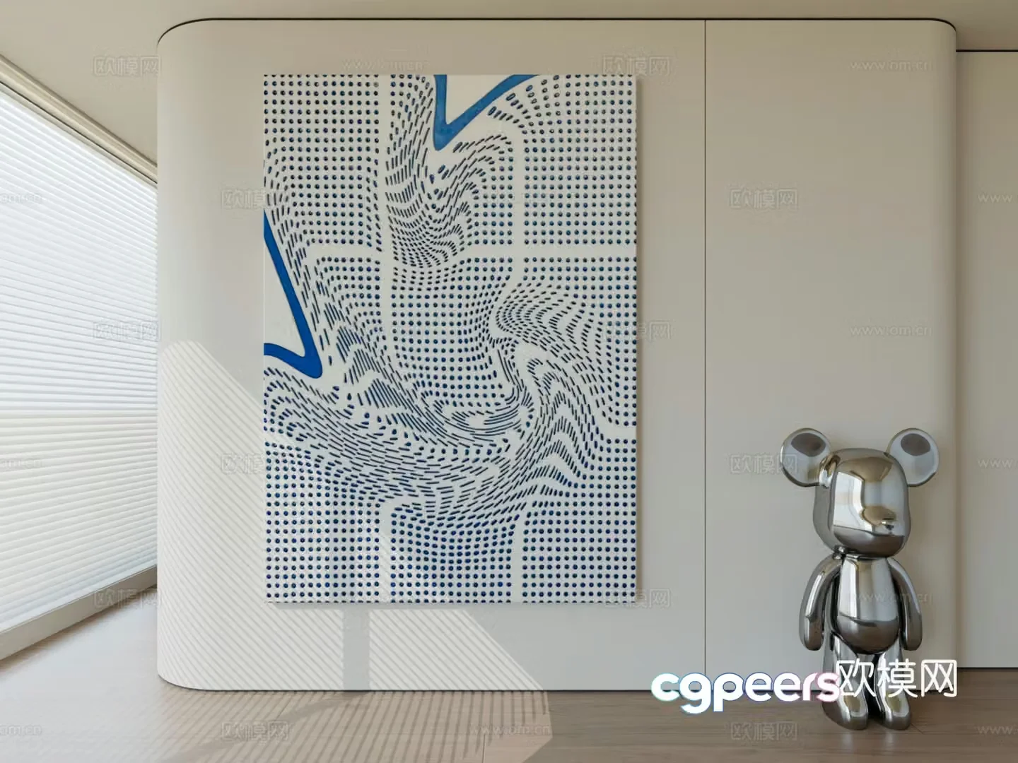 Modern minimalist hanging painting abstract art hanging painting 3d model
