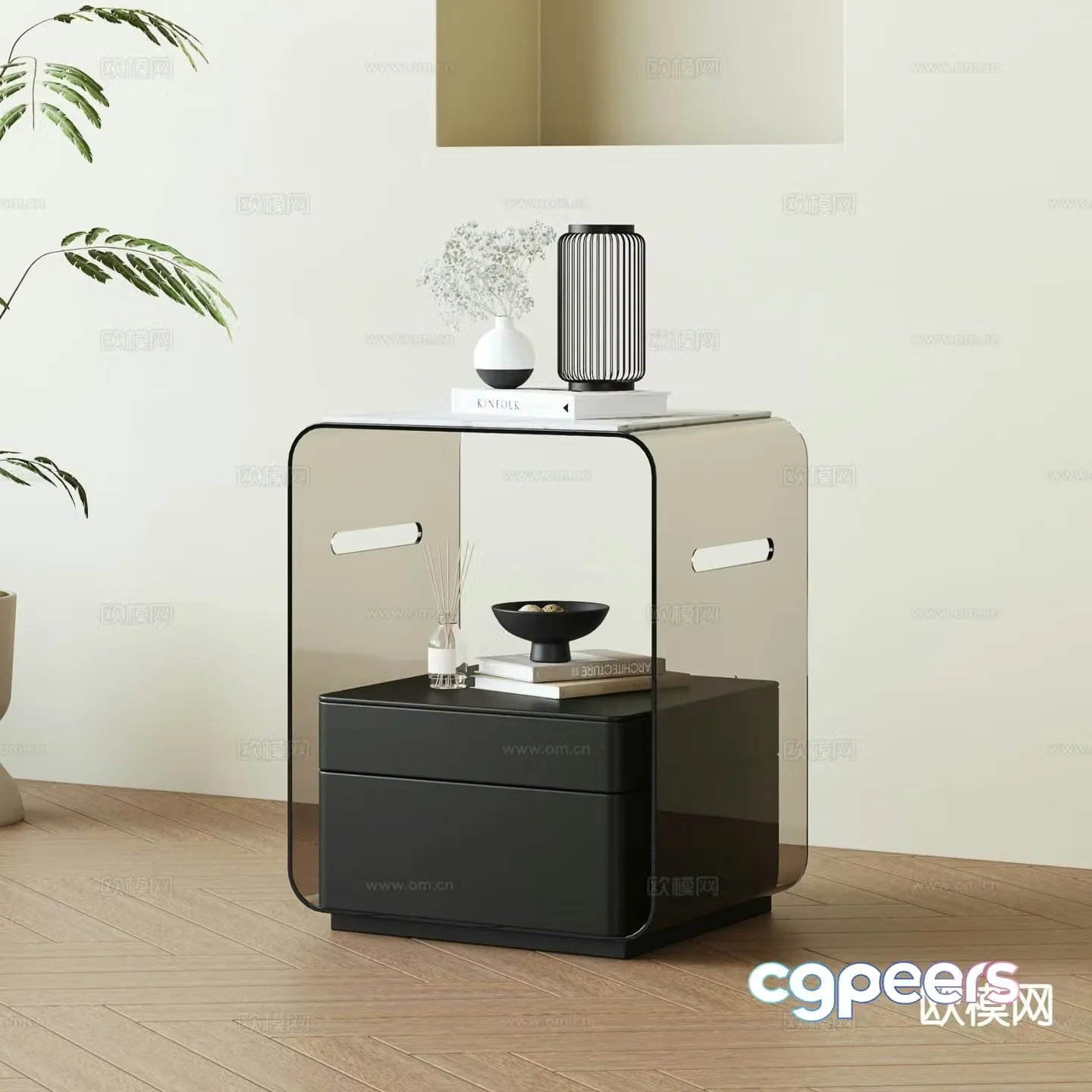 Modern bedside table 3d model