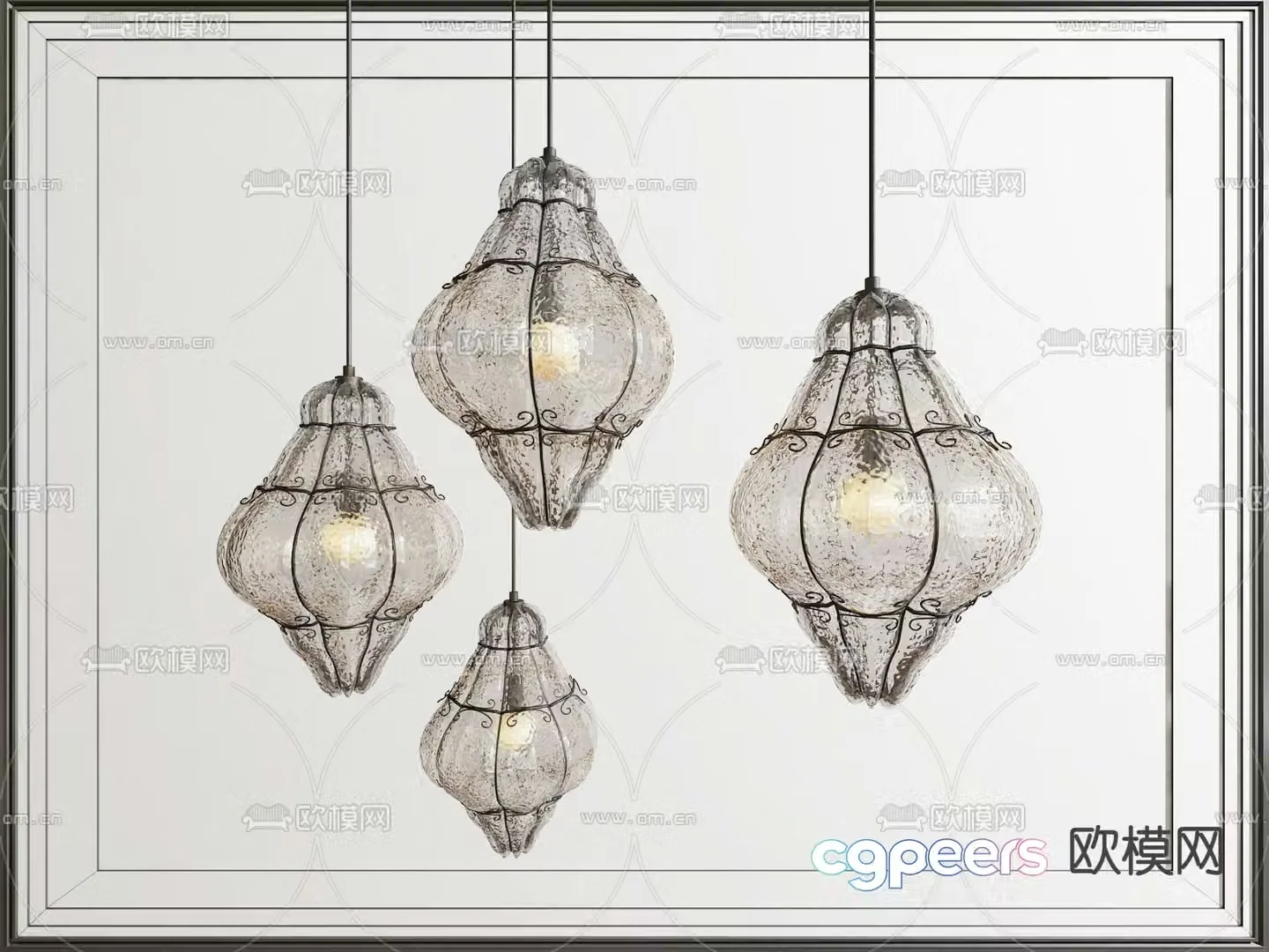 French Chandelier Crystal Chandelier 3D Model
