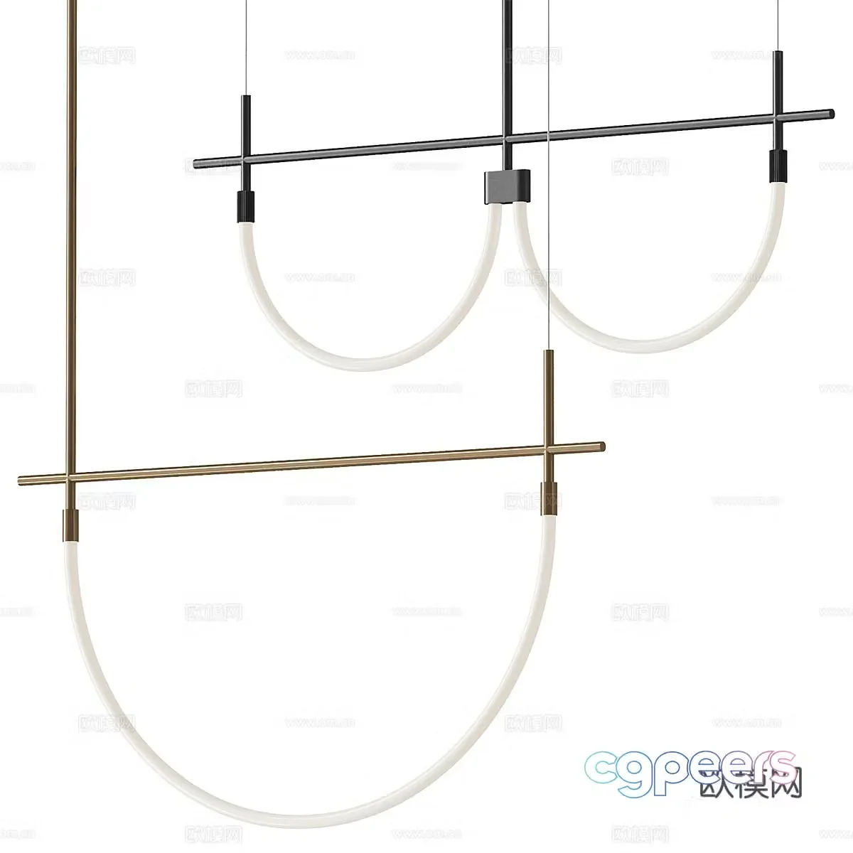 Aromas Cram creative chandelier 3d model