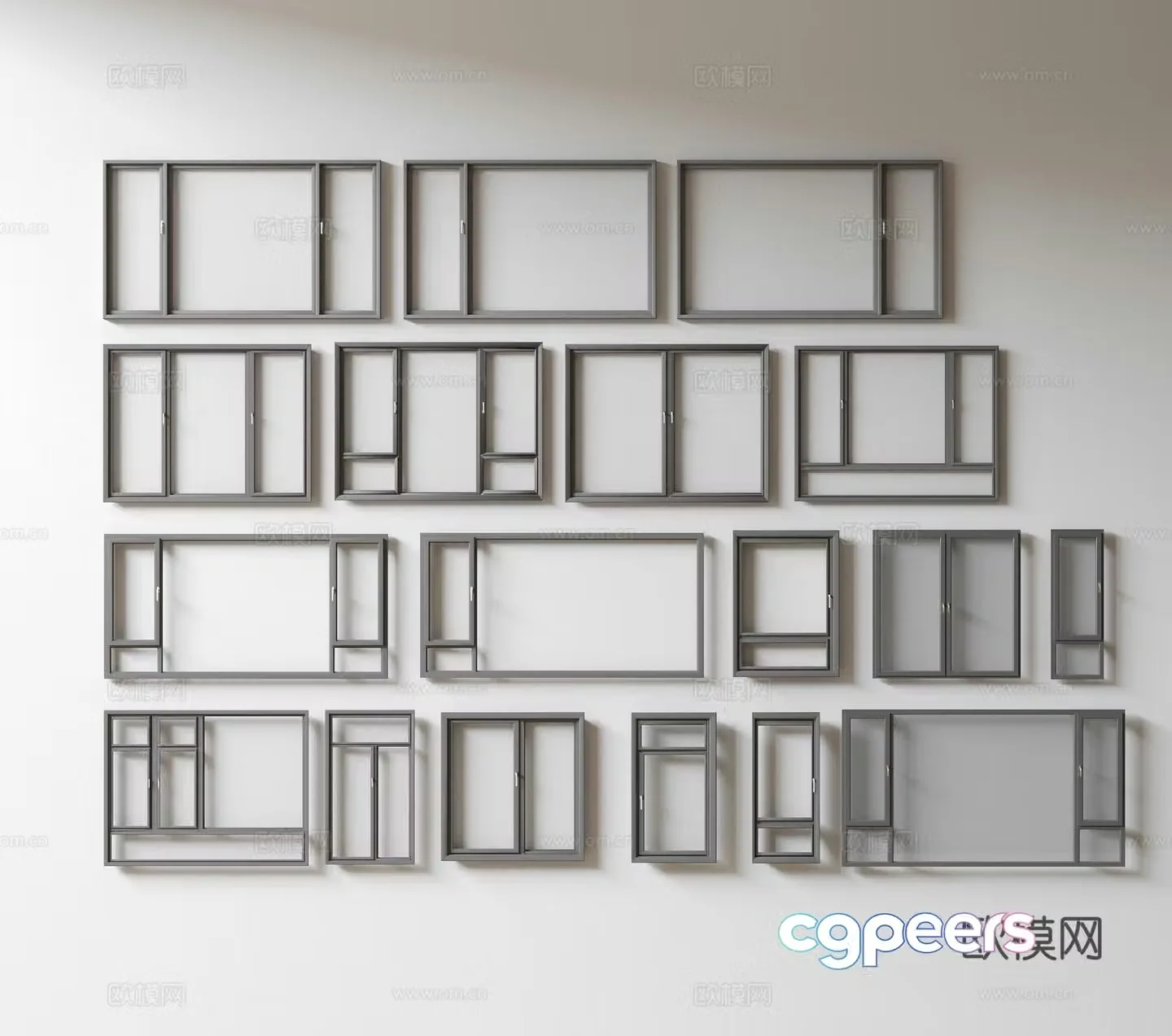 Modern window combination window glass window floor-to-ceiling window balcony window bay window bedroom window sliding window 3D model
