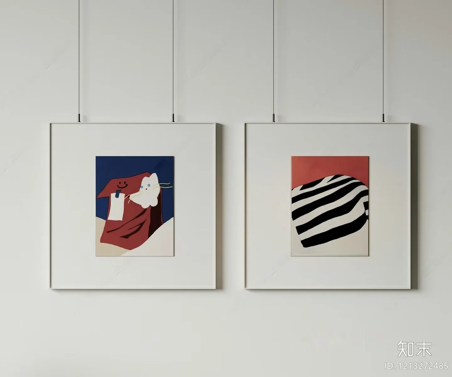 Modern Art Pieces 3D Model – 14272 – VRAY Render
