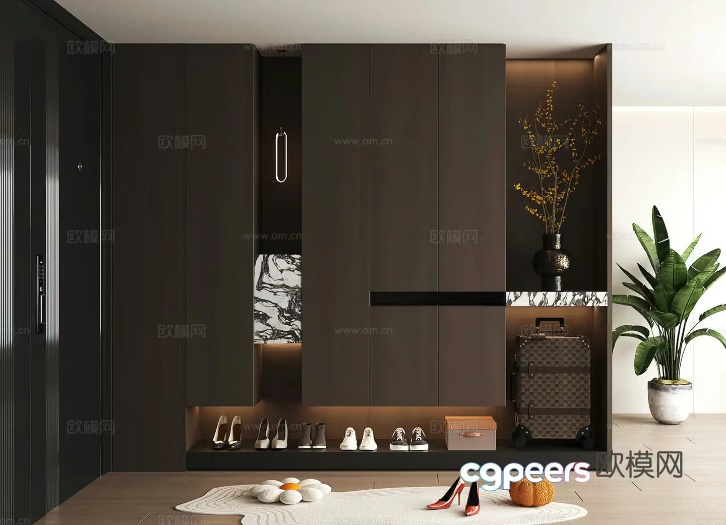Shoe cabinet design shoe cabinet partition shoe cabinet porch shoe cabinet shoe cabinet rendering 3D model