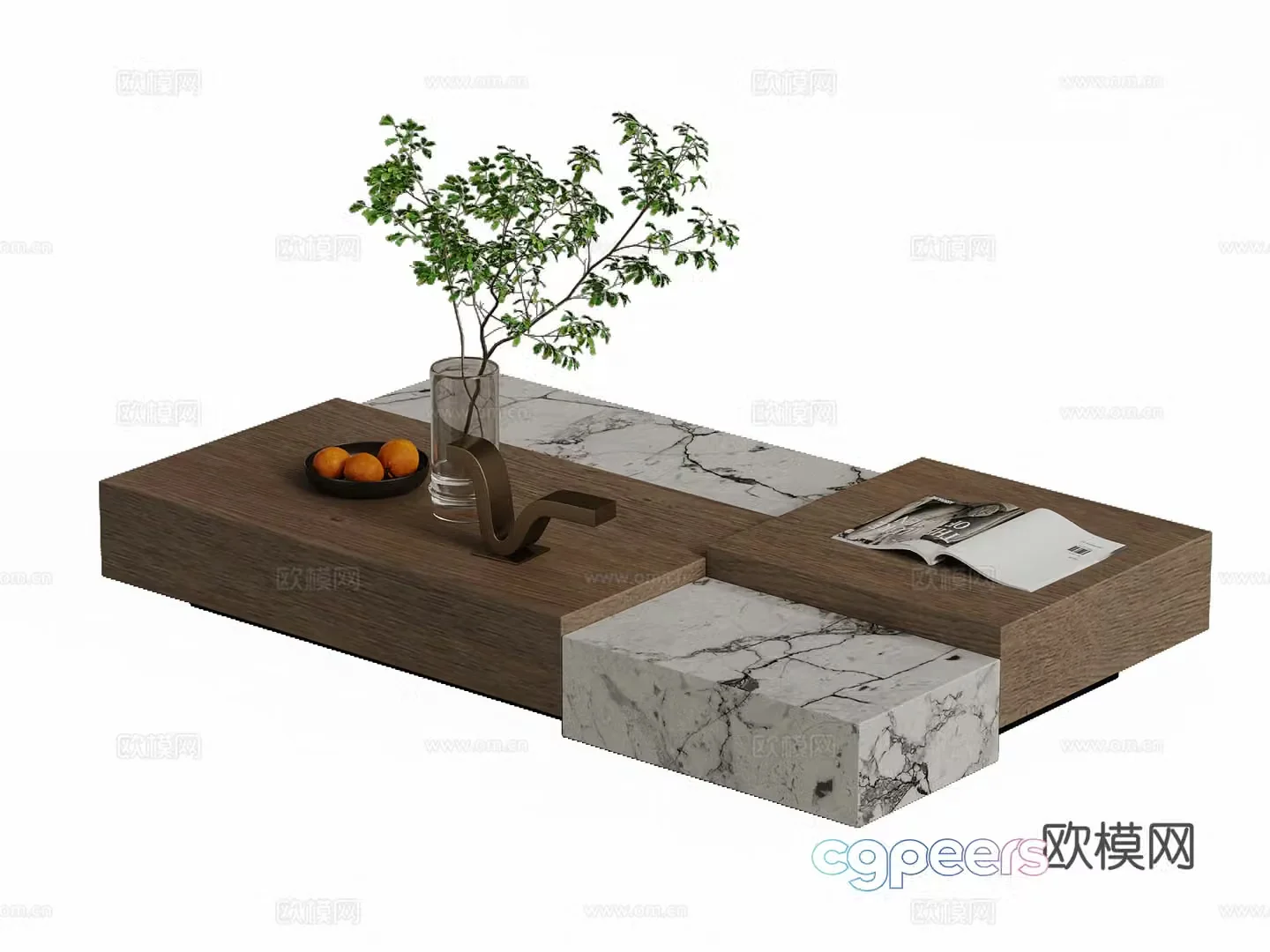 Modern minimalist Italian coffee table 3D model