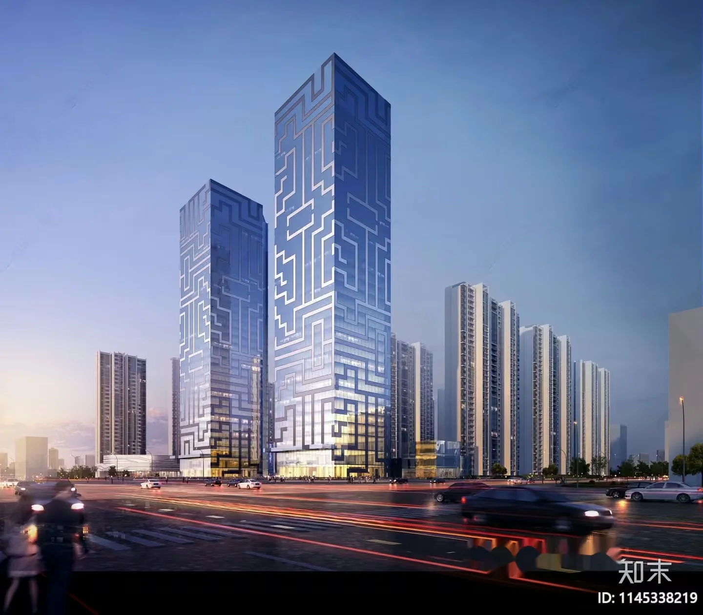 Modern Cityscape 3D Model – 6340 – VRAY Render