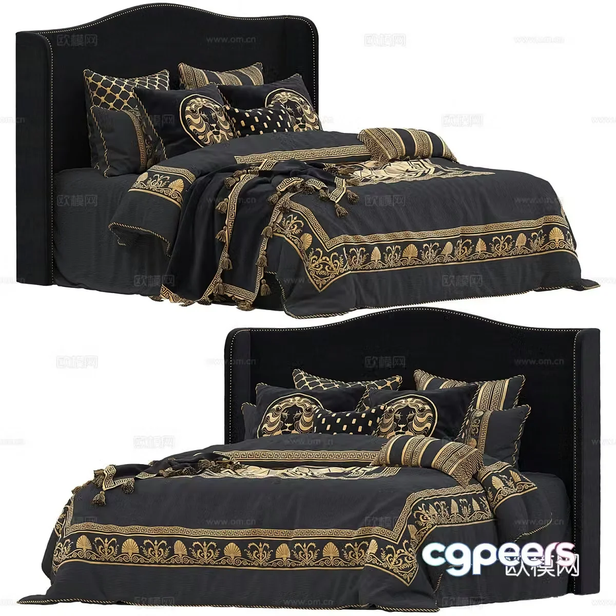 Double bed 3d model