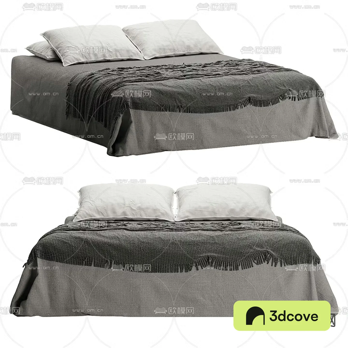 Modern fabric double bed