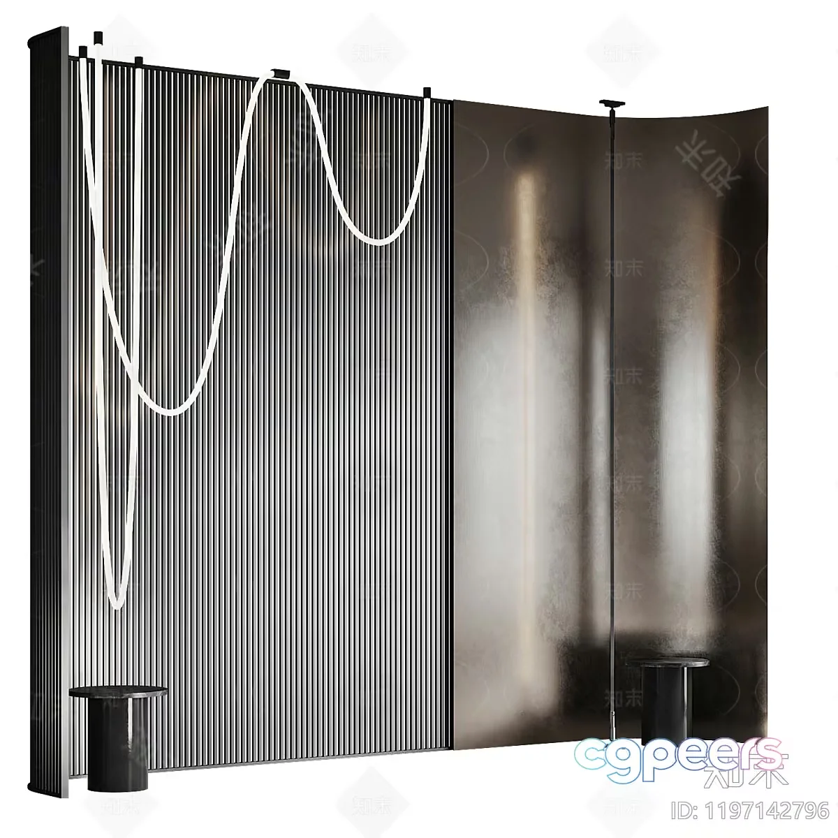 Modern Bathroom Divider 3D Model – 9294 – CORONA Render