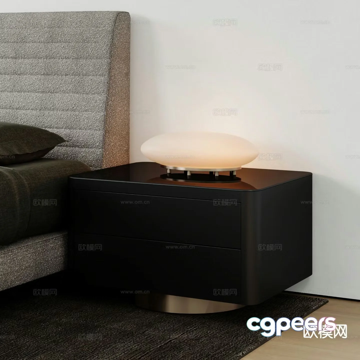 Modern bedside table 3d model