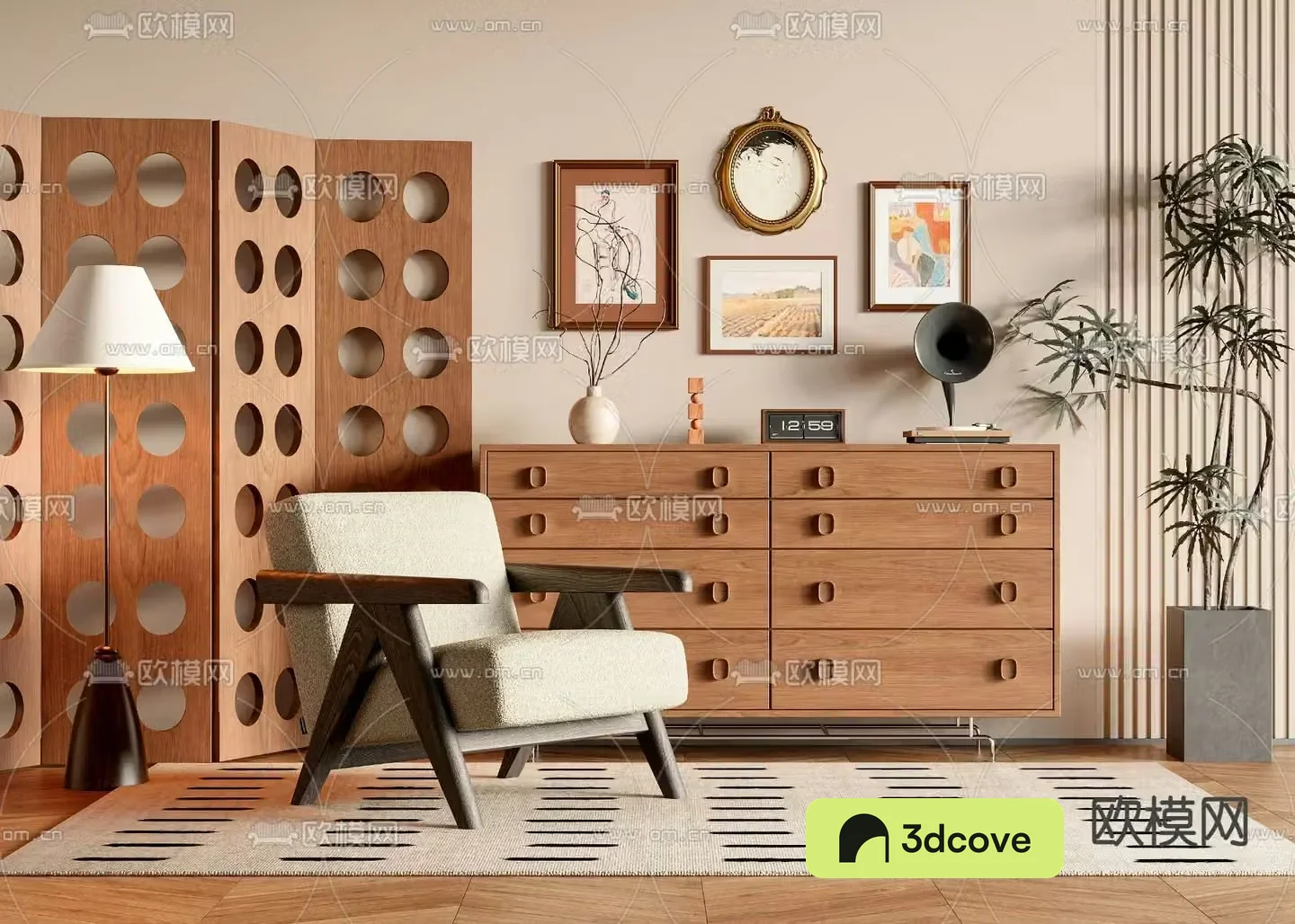 Medieval style decorative cabinet