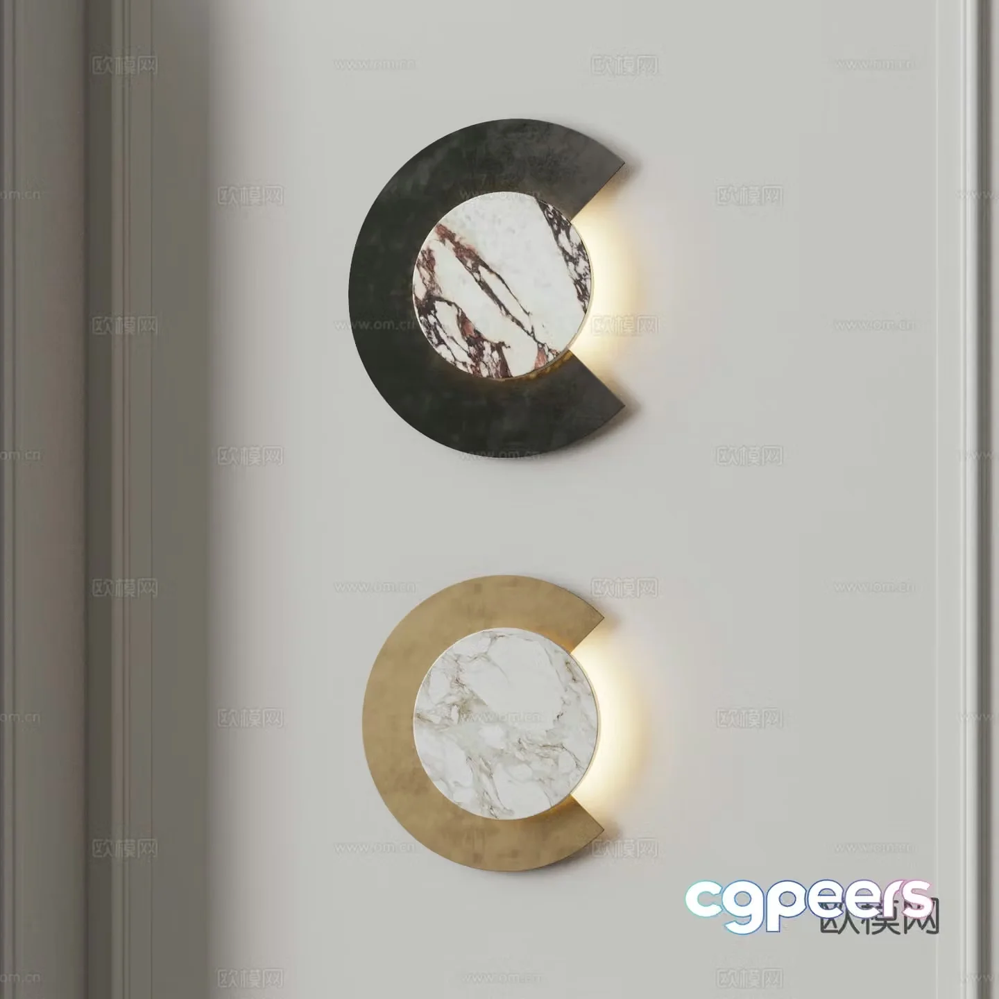 Modern wall lamp Metal wall lamp Marble wall lamp Bulgari wall lamp Stone wall lamp Bedside 3D model