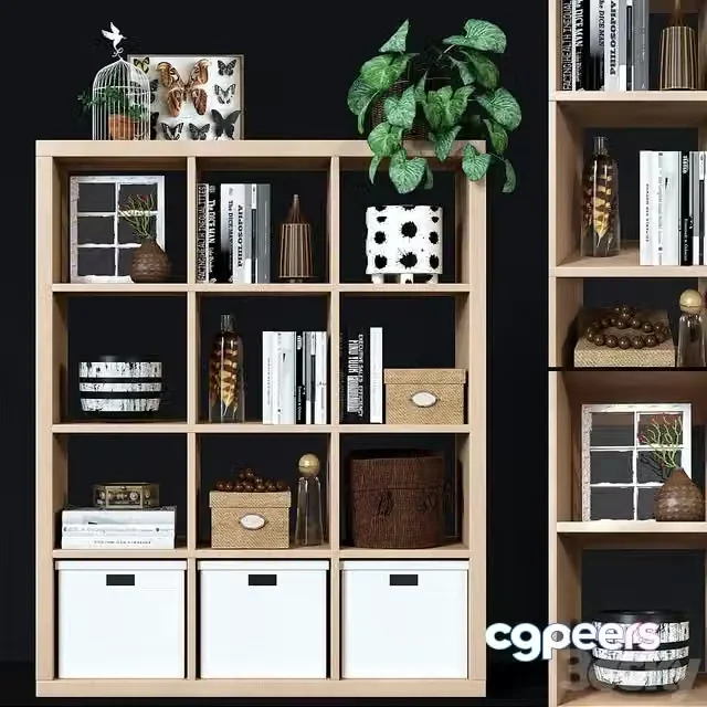 3ds Max Free – Shelving unit Ikea Kallax