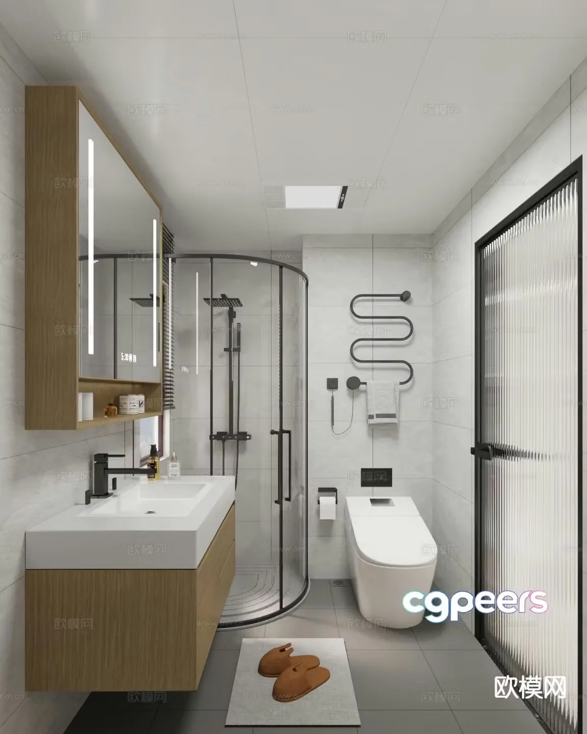 Modern bathroom bathroom 3d model