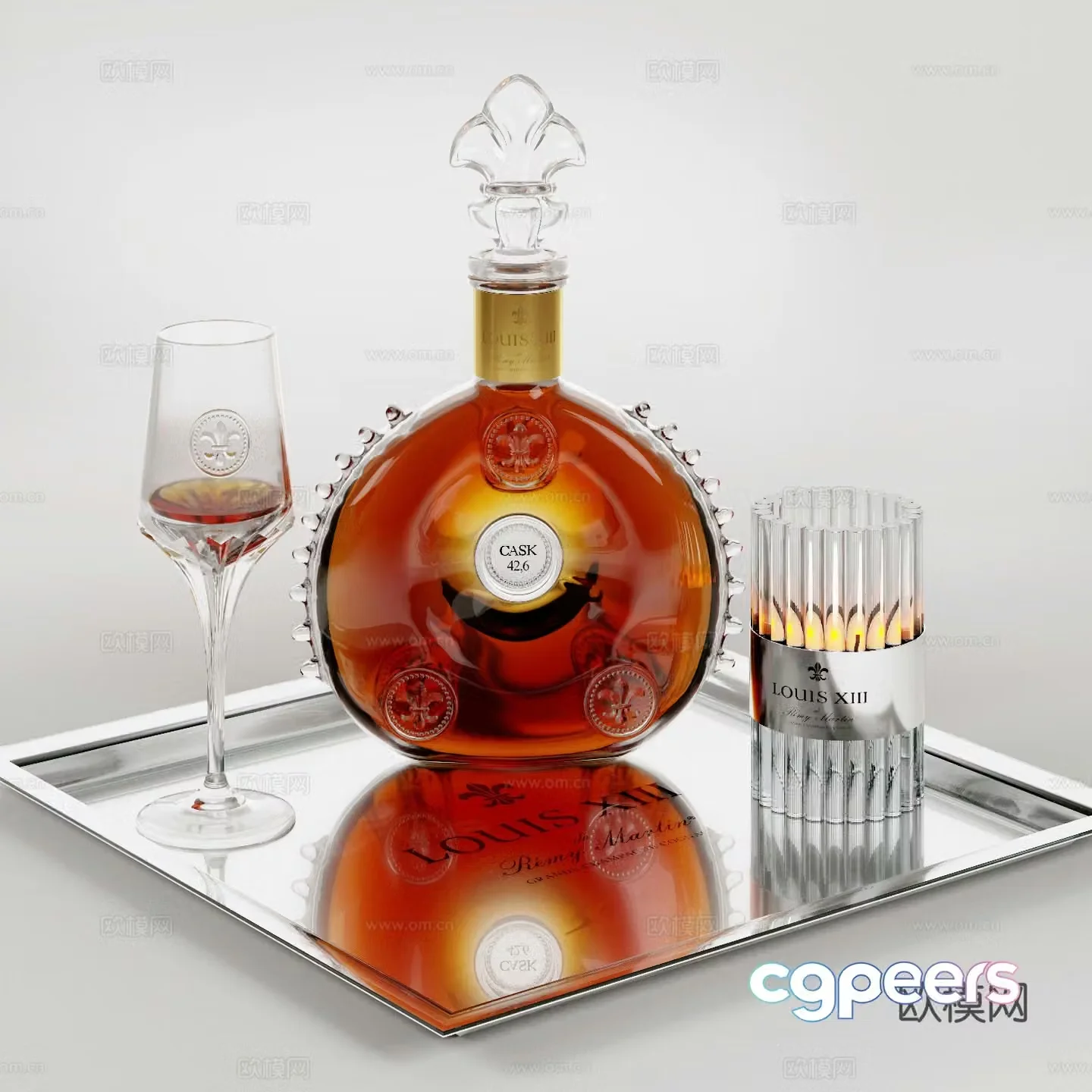 Red wine tray wine wine utensils wine utensils 3d model