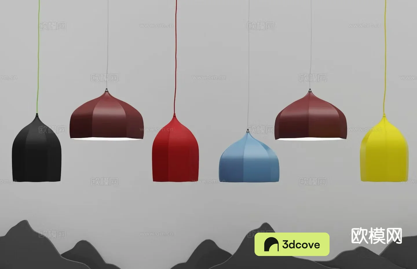 Modern colorful chandelier
