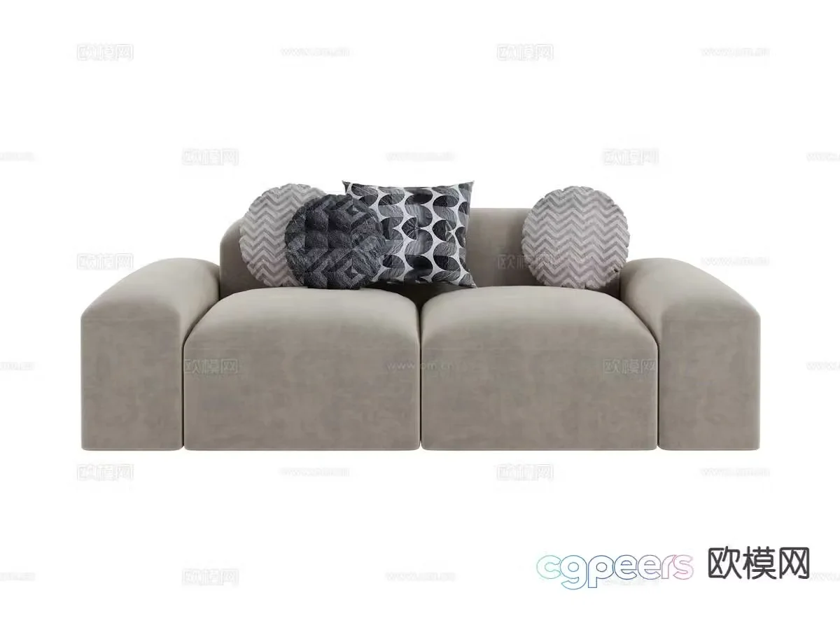Amura-Lapis Italian double sofa 3d model