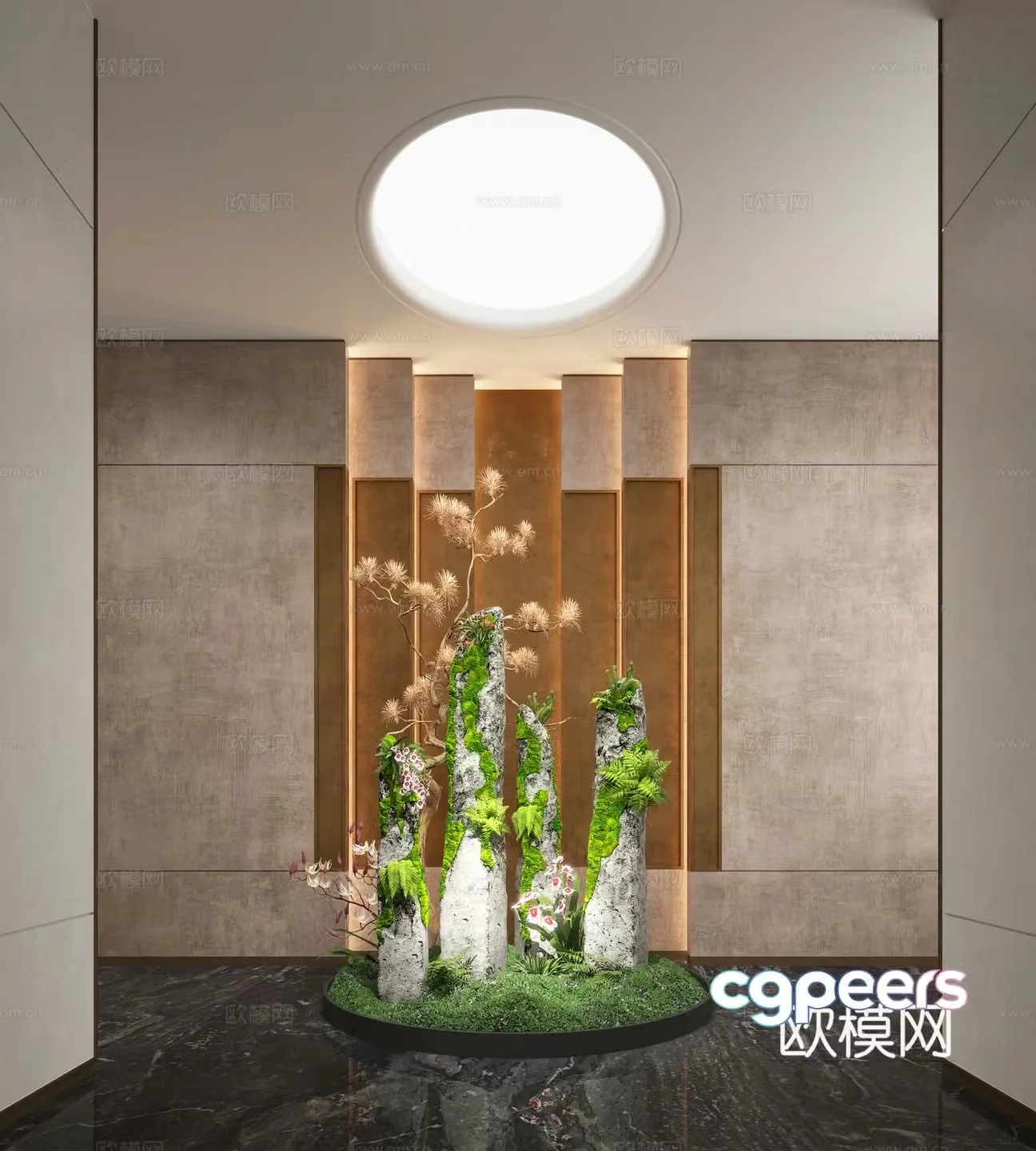 Modern interior landscape Landscape sketch Plant landscaping Plant pile Landscape plants 3D model