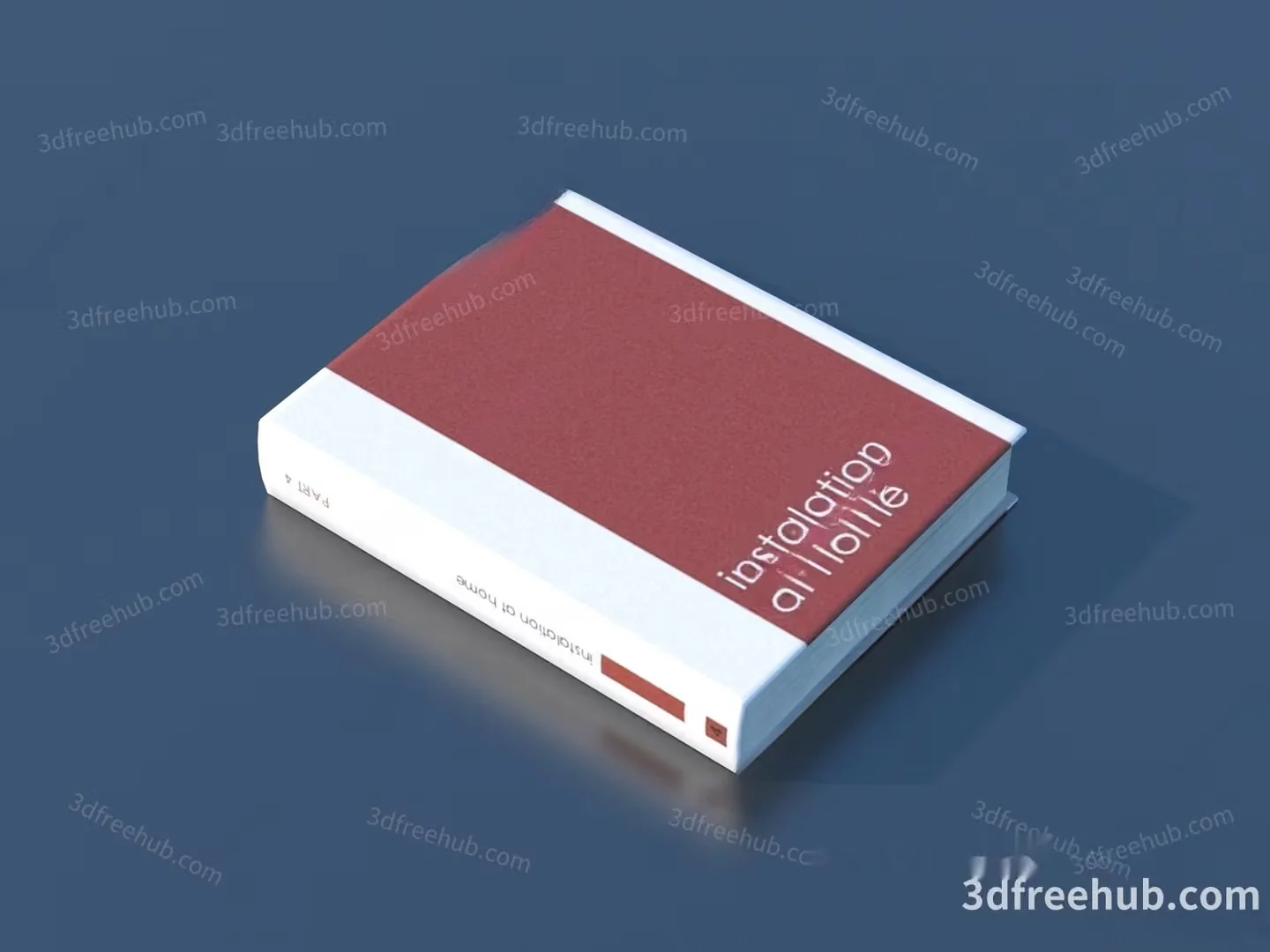 A 3D Book With A Pink And White Cover 3D Model – 21270 – VRAY Render