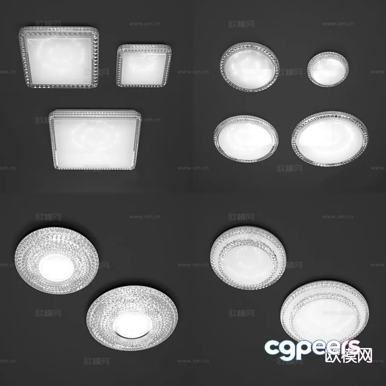 Light luxury ceiling lamp bedroom lamp living room lamp 3d model