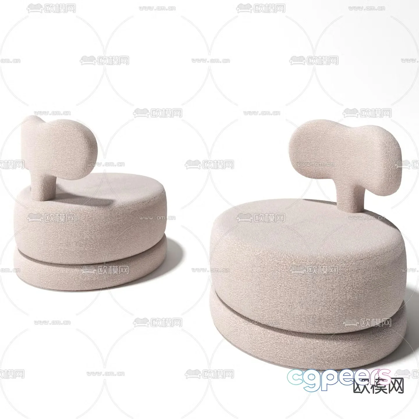 Children’s Sofa Stool Sofa Stool 3D Model
