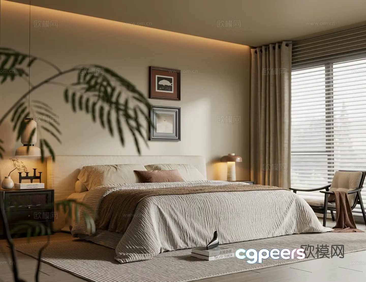 Wabi Sabi bedroom second bedroom 3d model