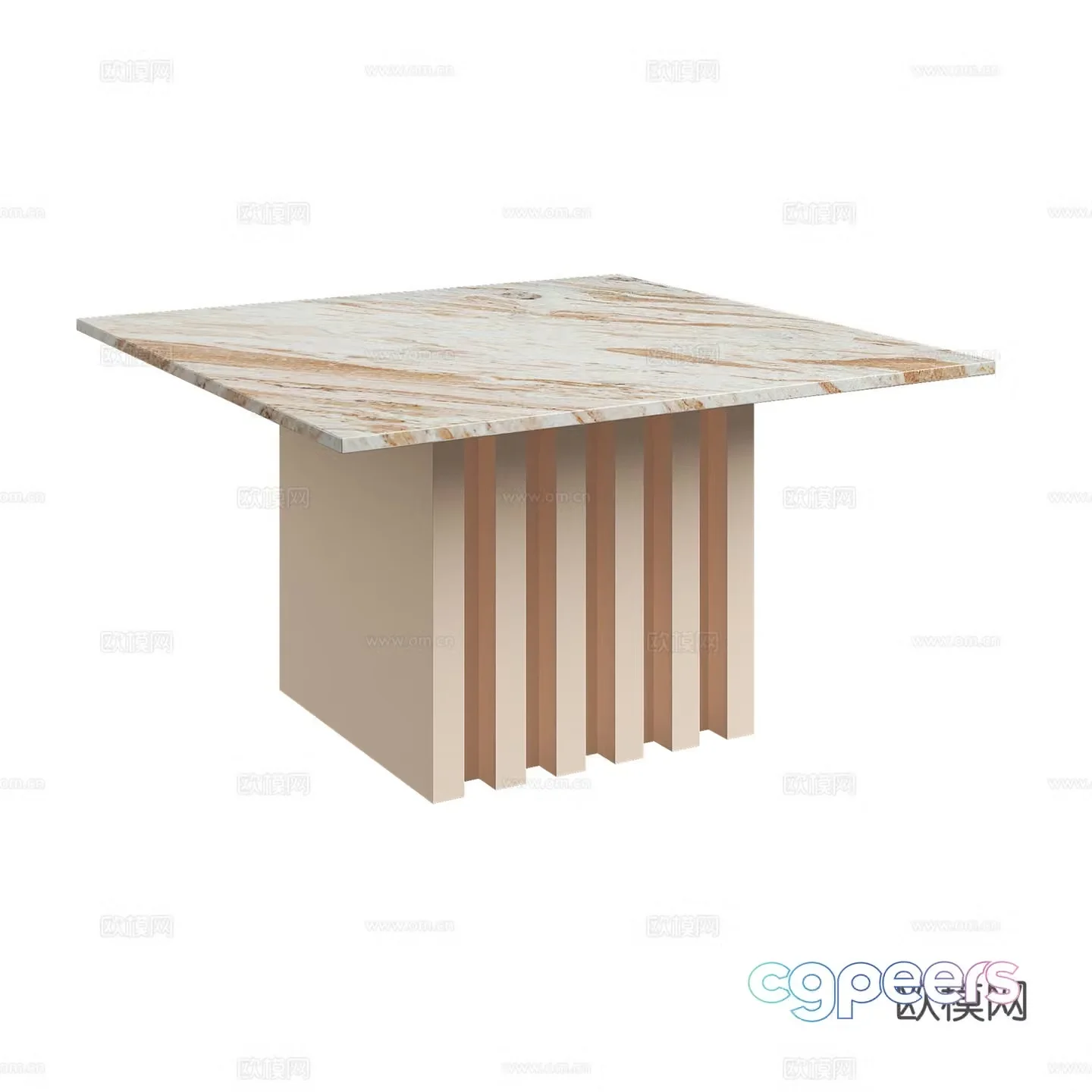 Modern Cream Style OM Mojo Coffee Table 3D Model