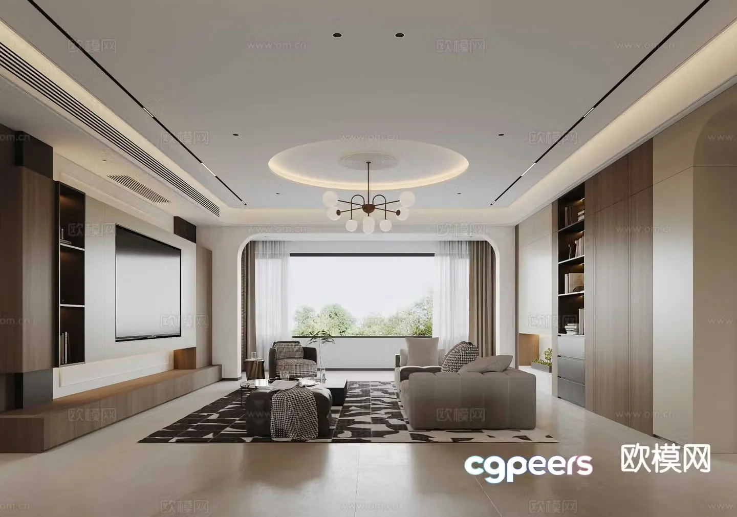 Modern living room 3d model