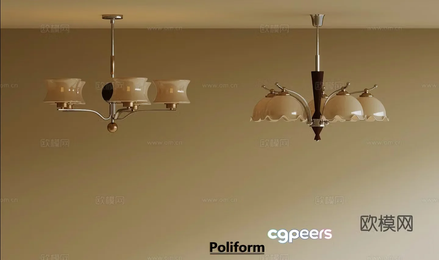 3D model of medieval style chandelier