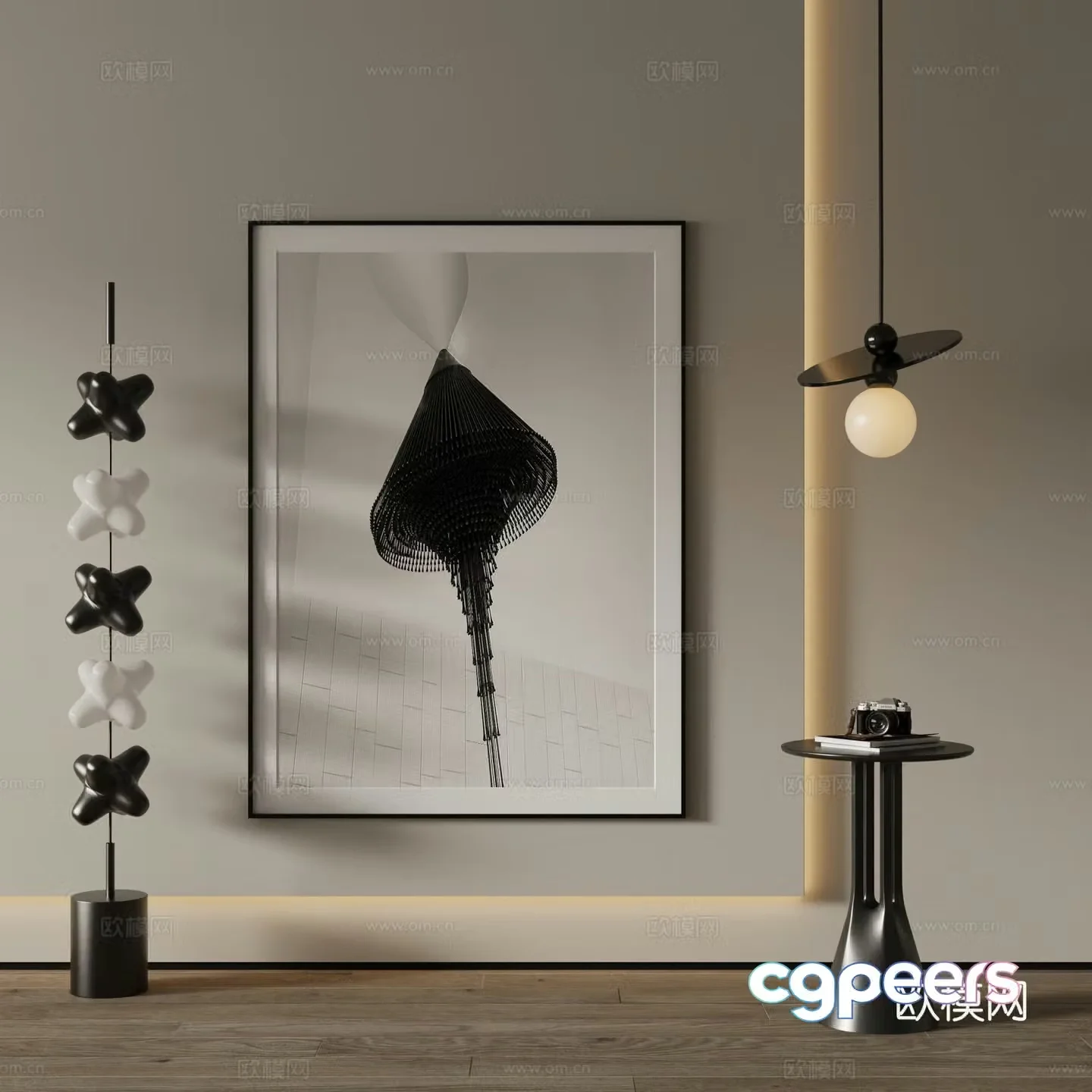 Modern Art Painting Decorative Painting 3D Model
