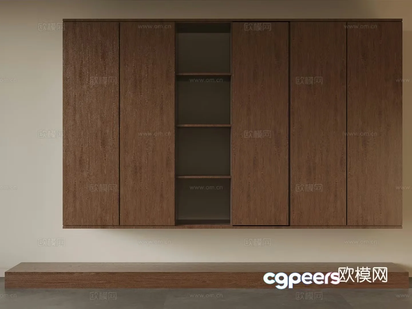 Middle-aged wind wardrobe 3d model