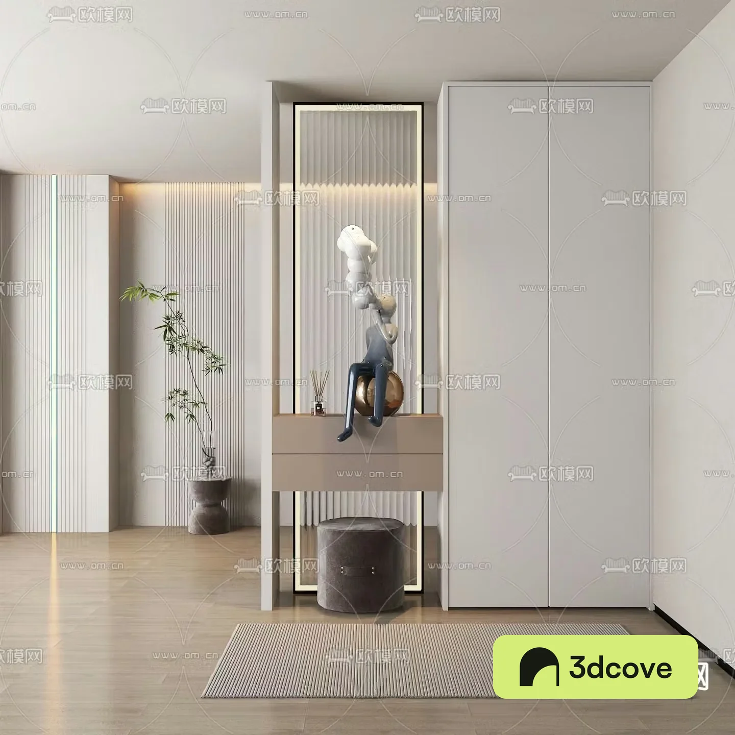 Entrance shoe cabinet