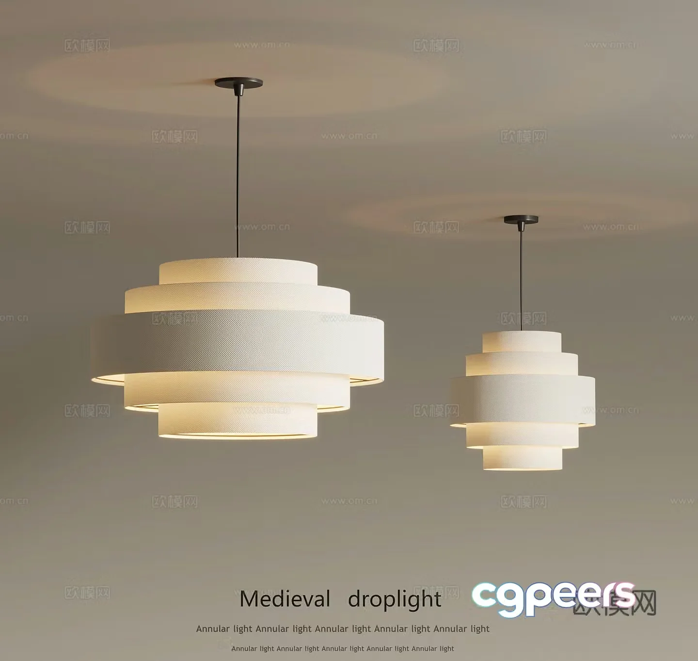 New Chinese chandelier 3D model