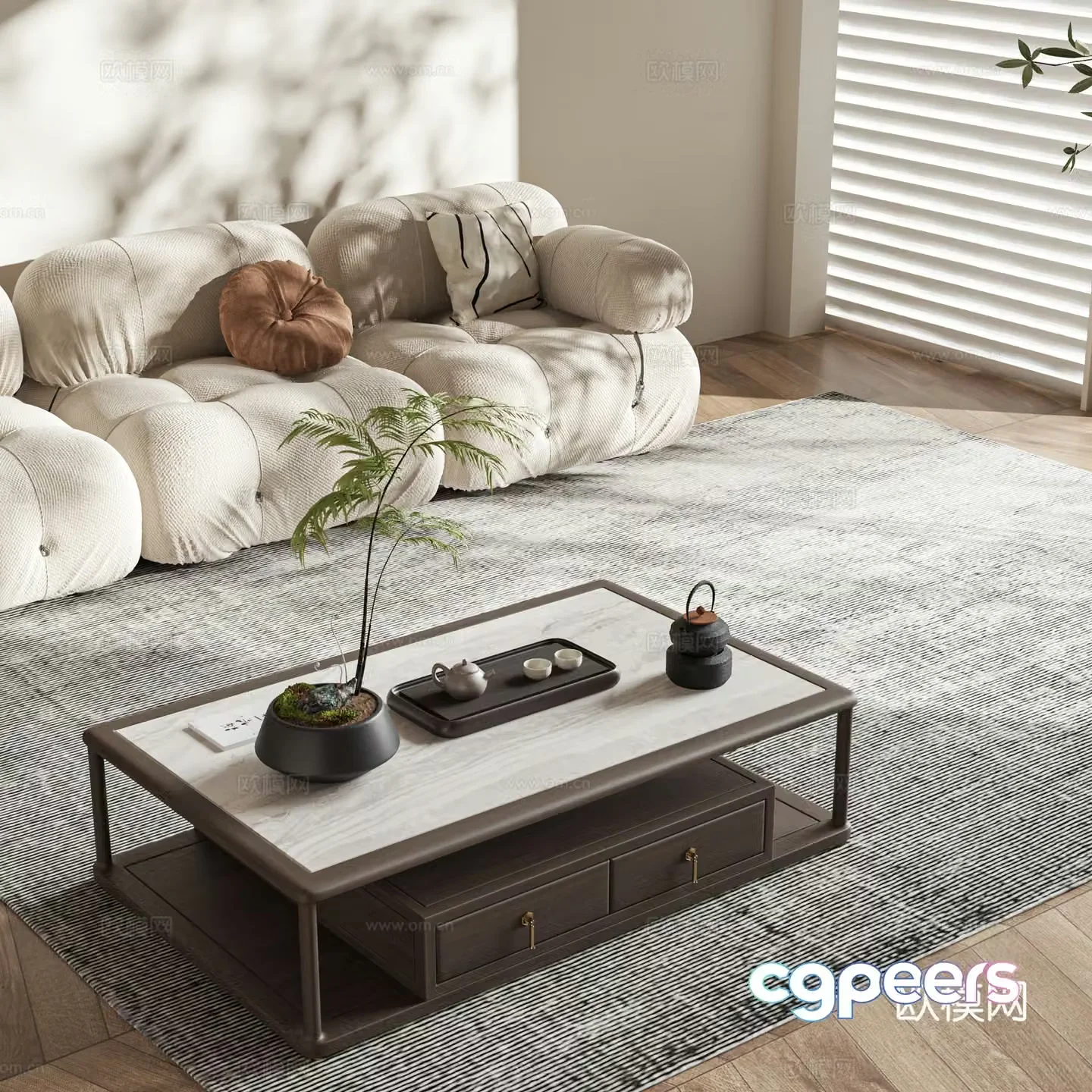New Chinese style coffee table 3D model