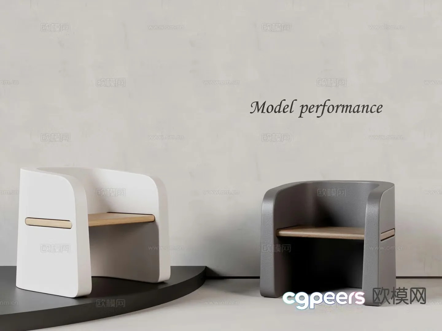 Modern chair dining chair 3d model