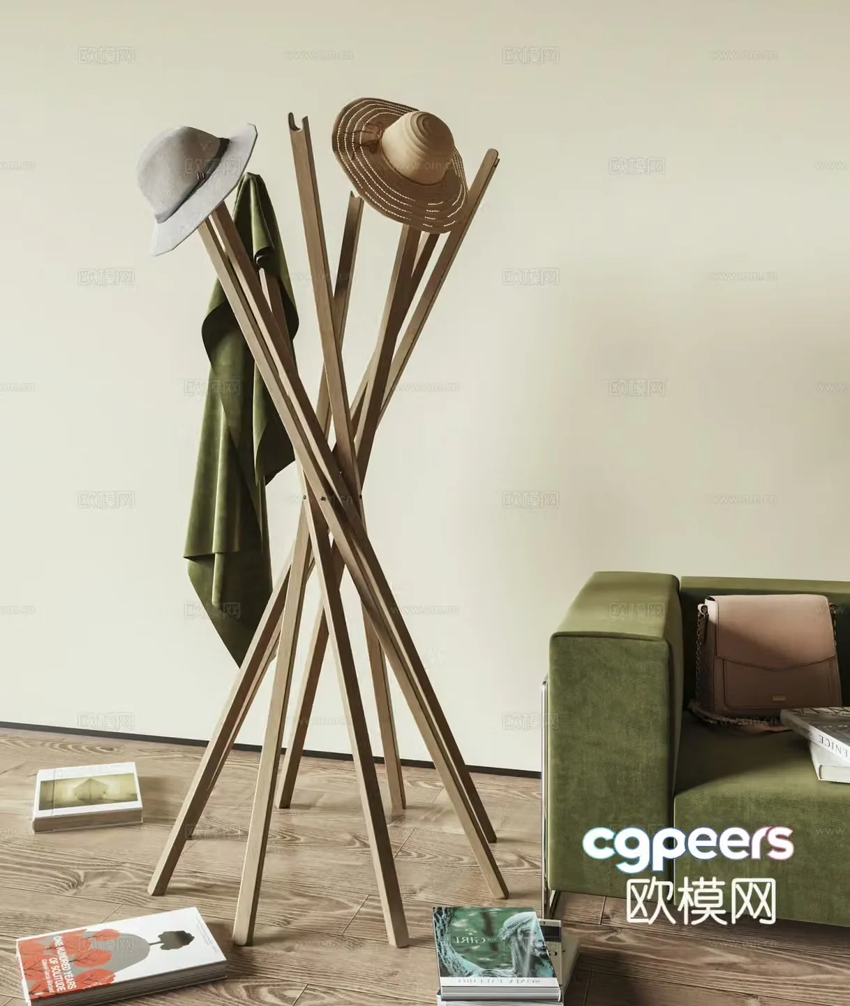 Modern Clothes Rack 3D Model