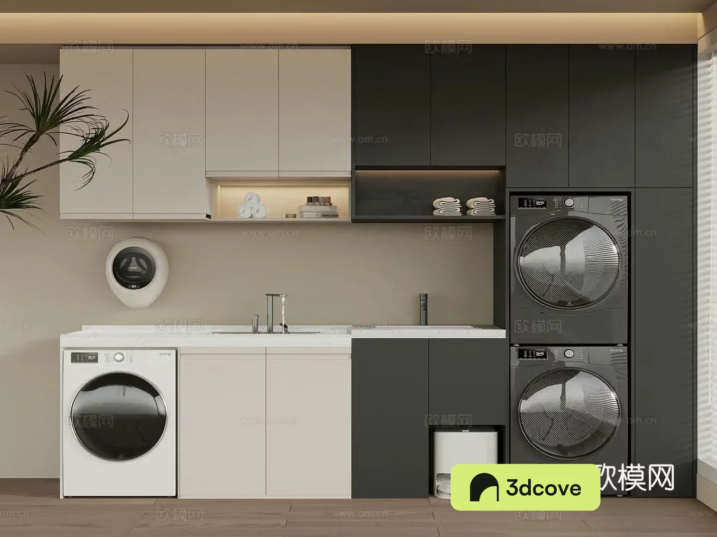 Washing cabinet modern laundry supplies washing machine