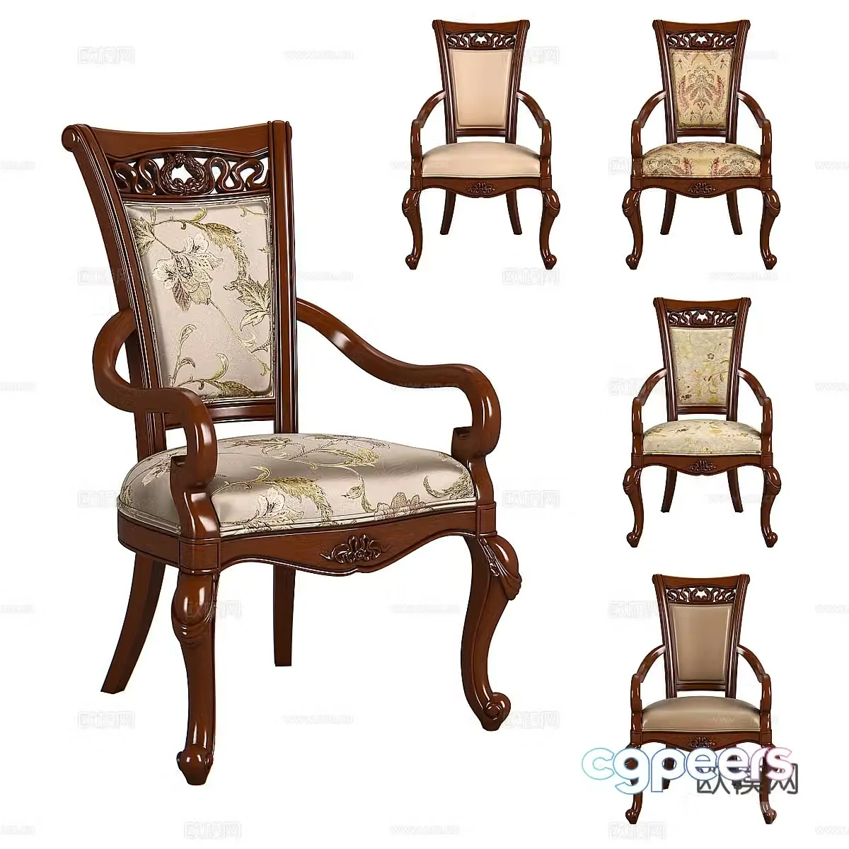 American retro lounge chair 3d model