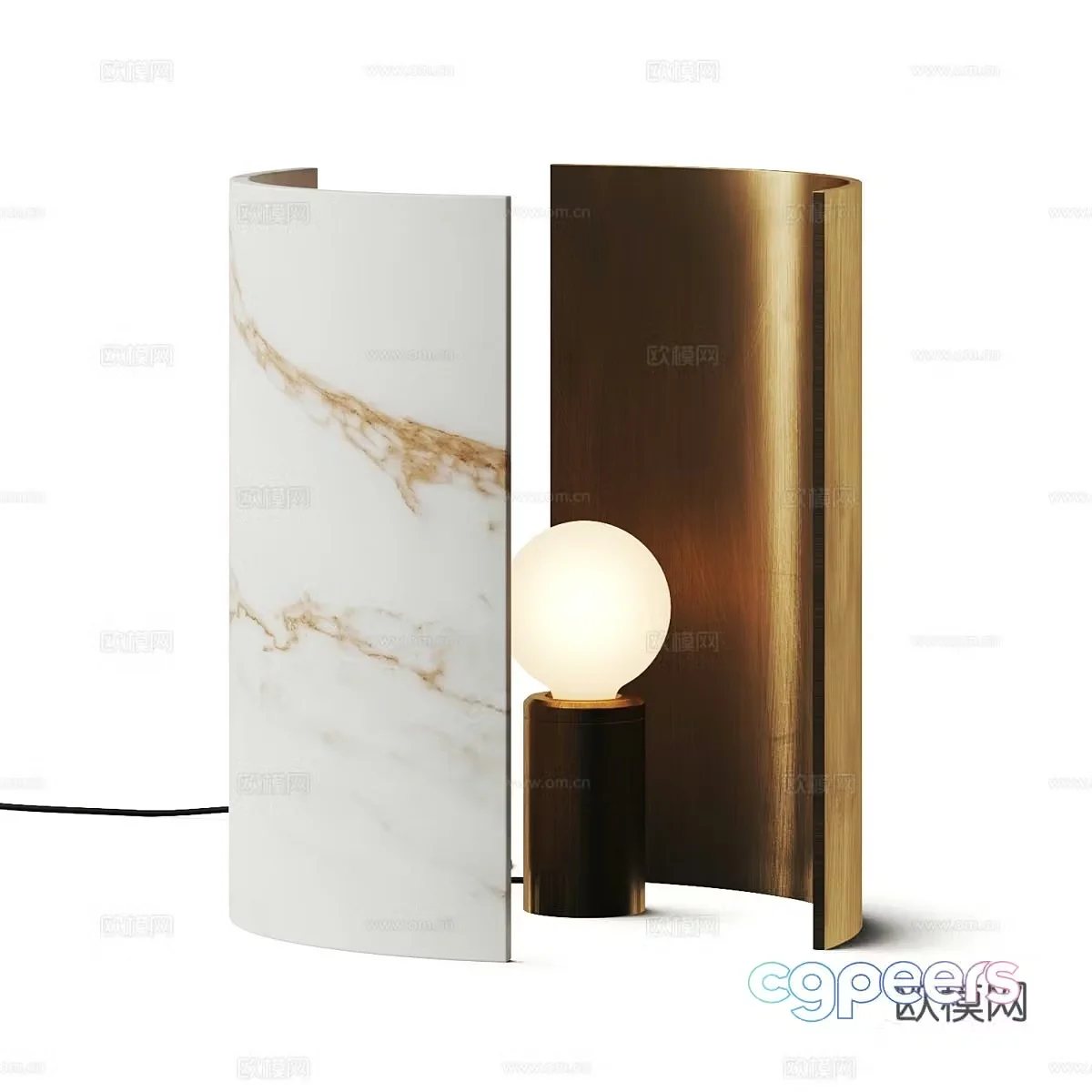 Modern light luxury minimalist decorative desk lamp 3D model