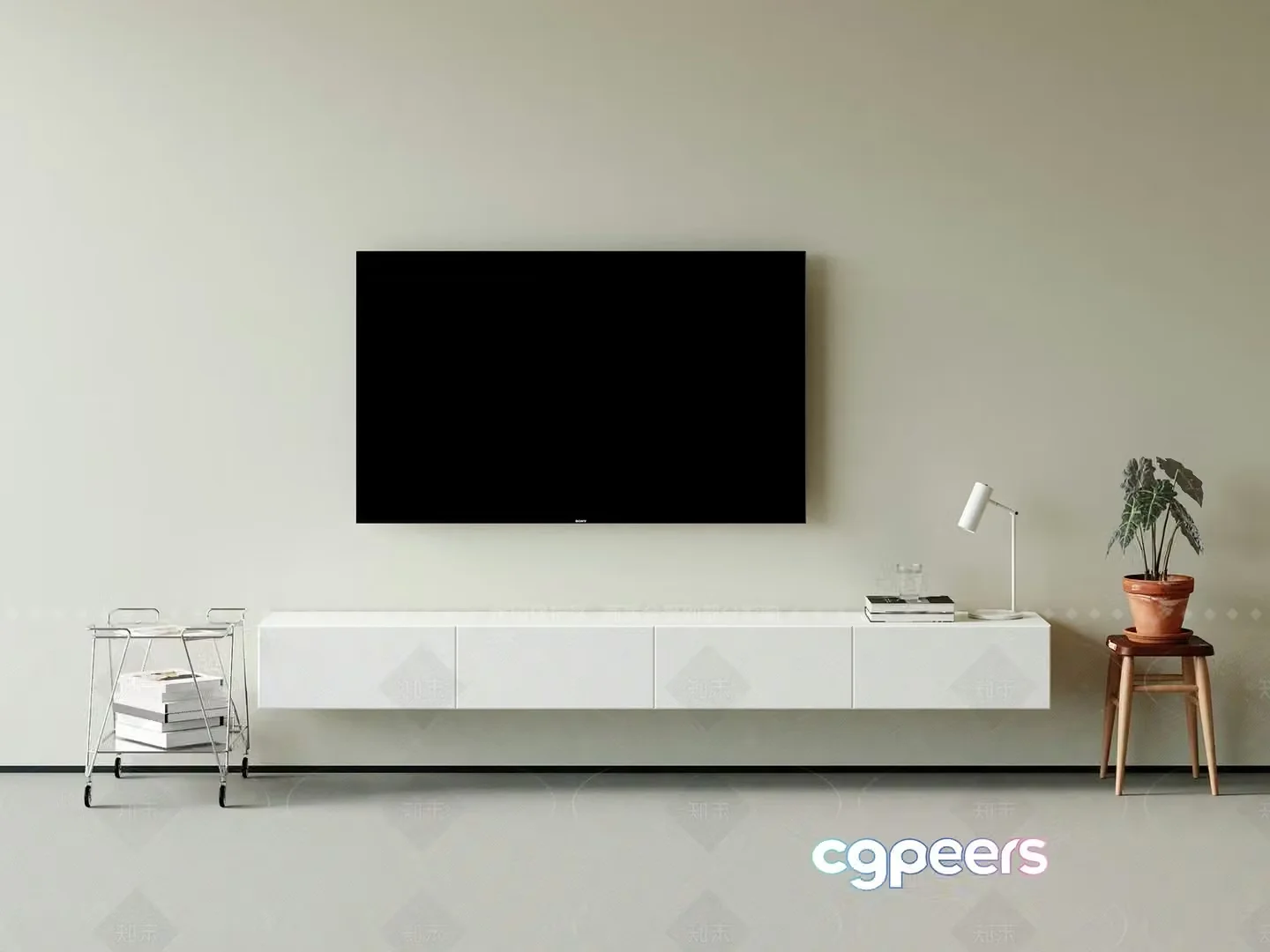 Modern Living Room 3D Model – 2121 – VRAY Render