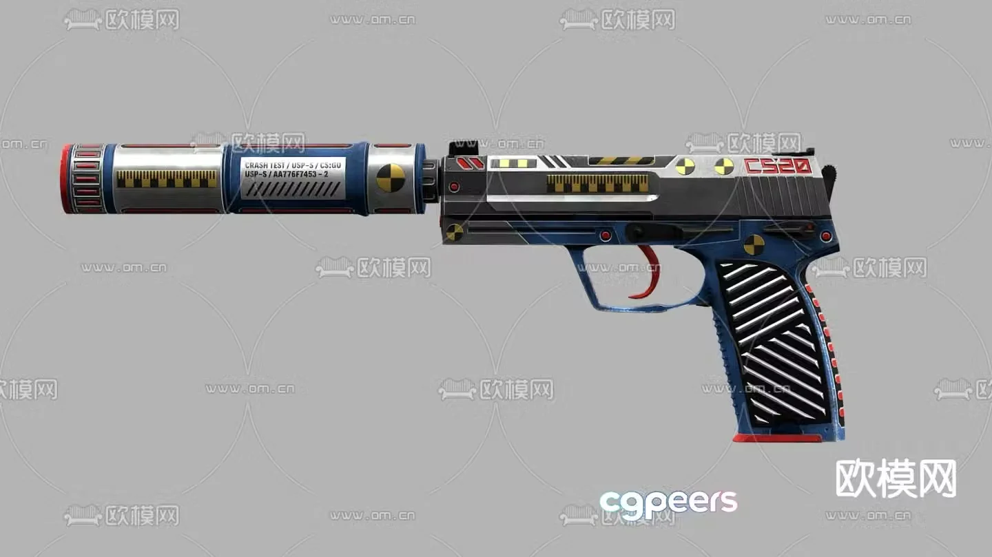 Children’s guns toy guns silenced guns 3d model