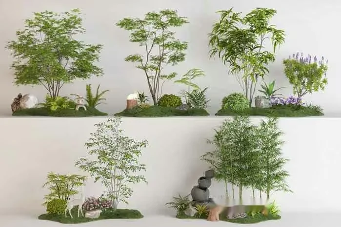 A Serene Asian-Inspired Garden Scene 3D Model – 14917 – VRAY Render