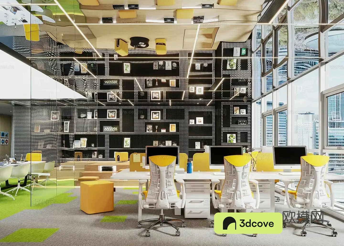 Modern style public office area