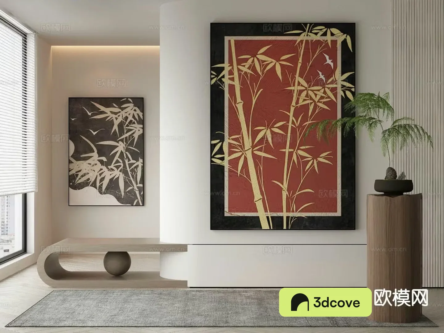 New Chinese style art painting texture painting decorative painting